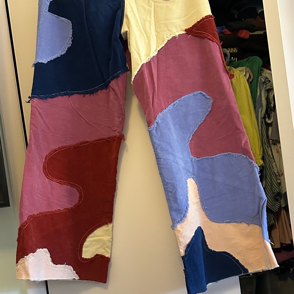 Free People Multicolor Patchwork Bootcut Pants - … - image 6